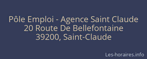 Pôle Emploi - Agence Saint Claude