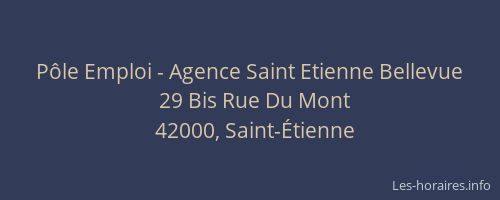 Pôle Emploi - Agence Saint Etienne Bellevue