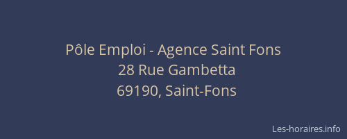 Pôle Emploi - Agence Saint Fons