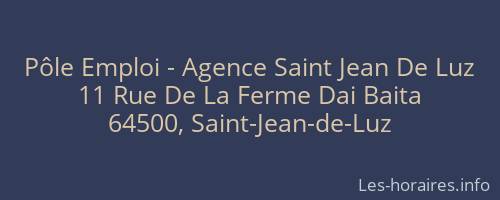 Pôle Emploi - Agence Saint Jean De Luz