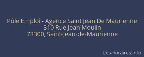 Pôle Emploi - Agence Saint Jean De Maurienne