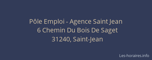 Pôle Emploi - Agence Saint Jean