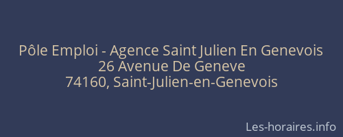 Pôle Emploi - Agence Saint Julien En Genevois