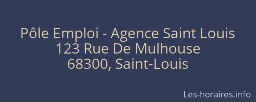 Pôle Emploi - Agence Saint Louis
