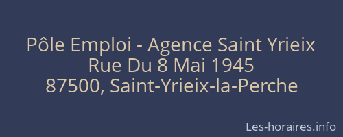 Pôle Emploi - Agence Saint Yrieix