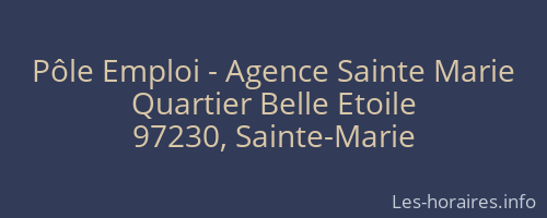 Pôle Emploi - Agence Sainte Marie