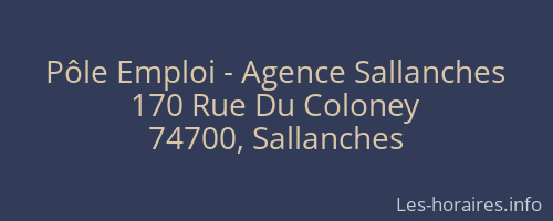 Pôle Emploi - Agence Sallanches