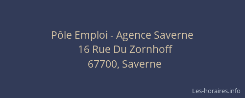 Pôle Emploi - Agence Saverne