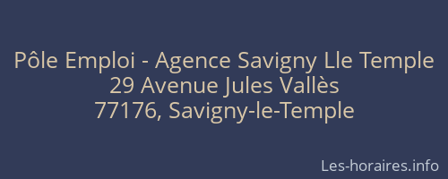 Pôle Emploi - Agence Savigny Lle Temple