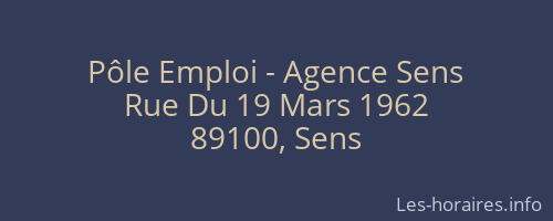 Pôle Emploi - Agence Sens