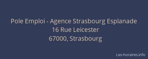 Pole Emploi - Agence Strasbourg Esplanade