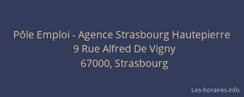 Pôle Emploi - Agence Strasbourg Hautepierre