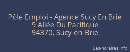 Pôle Emploi - Agence Sucy En Brie