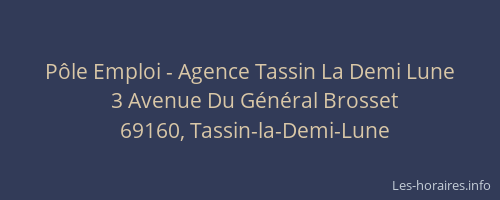 Pôle Emploi - Agence Tassin La Demi Lune