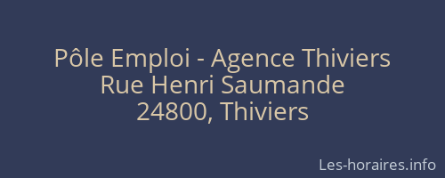 Pôle Emploi - Agence Thiviers