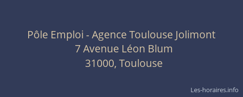 Pôle Emploi - Agence Toulouse Jolimont