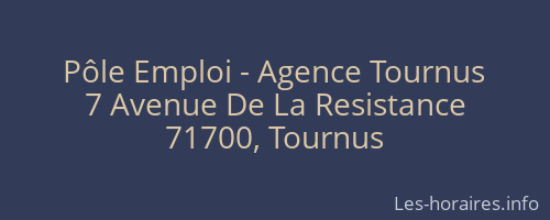 Pôle Emploi - Agence Tournus