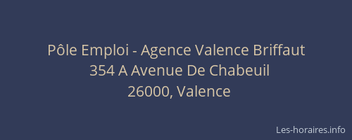 Pôle Emploi - Agence Valence Briffaut
