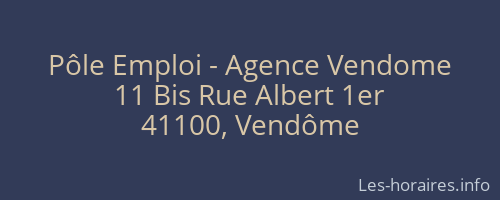 Pôle Emploi - Agence Vendome