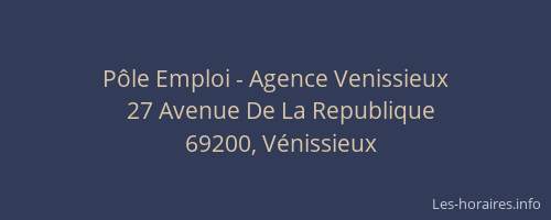 Pôle Emploi - Agence Venissieux