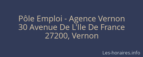 Pôle Emploi - Agence Vernon