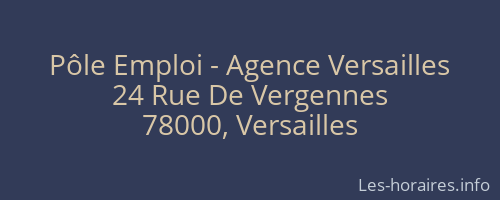 Pôle Emploi - Agence Versailles