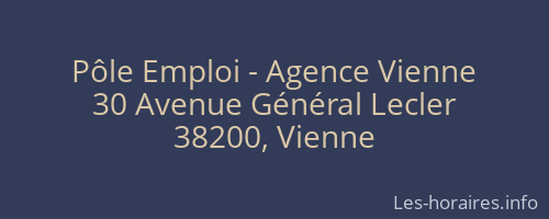 Pôle Emploi - Agence Vienne