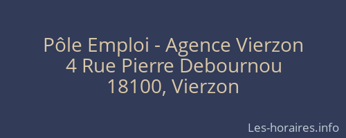 Pôle Emploi - Agence Vierzon