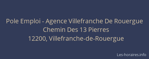 Pole Emploi - Agence Villefranche De Rouergue