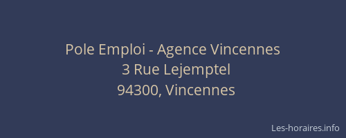 Pole Emploi - Agence Vincennes