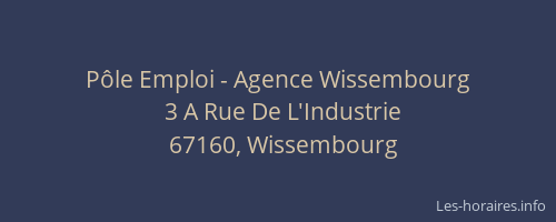 Pôle Emploi - Agence Wissembourg