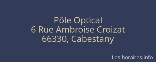 Pôle Optical