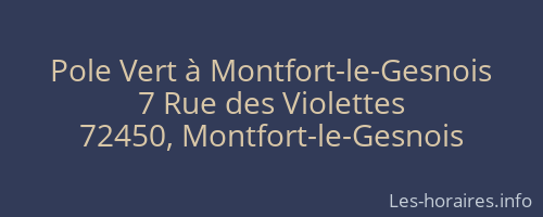 Pole Vert à Montfort-le-Gesnois