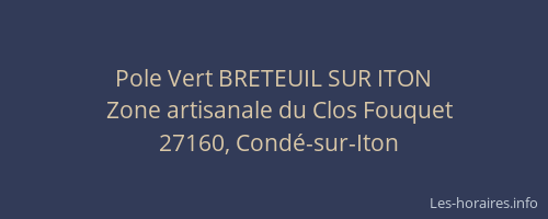 Pole Vert BRETEUIL SUR ITON