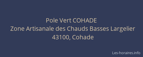 Pole Vert COHADE