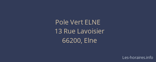 Pole Vert ELNE
