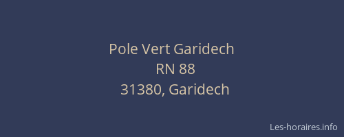 Pole Vert Garidech