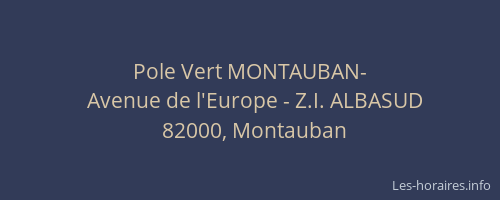 Pole Vert MONTAUBAN-