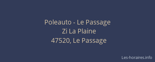 Poleauto - Le Passage