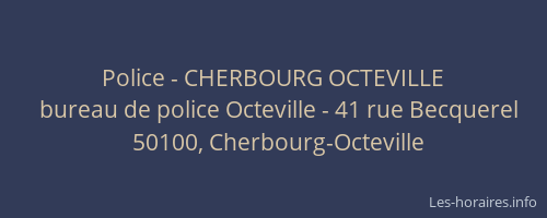 Police - CHERBOURG OCTEVILLE