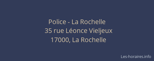 Police - La Rochelle