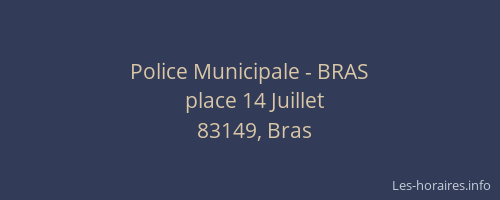 Police Municipale - BRAS