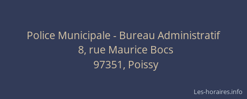 Police Municipale - Bureau Administratif