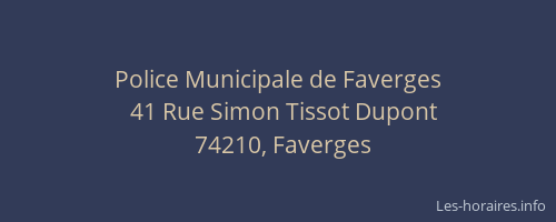 Police Municipale de Faverges