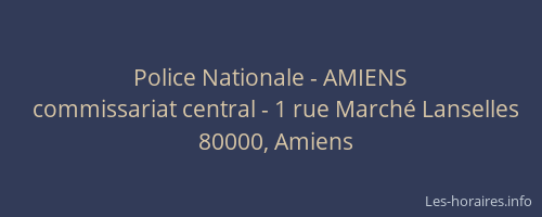 Police Nationale - AMIENS
