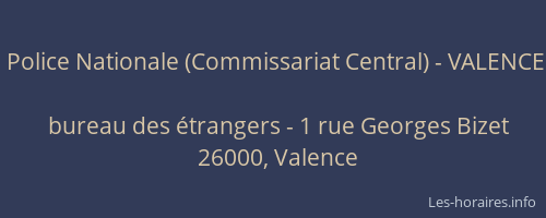 Police Nationale (Commissariat Central) - VALENCE