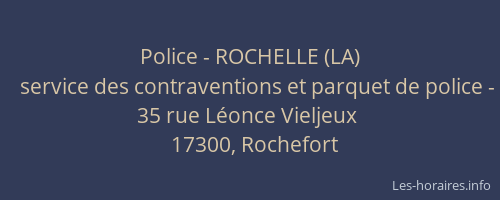 Police - ROCHELLE (LA)