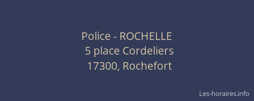 Police - ROCHELLE