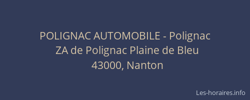 POLIGNAC AUTOMOBILE - Polignac