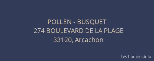 POLLEN - BUSQUET